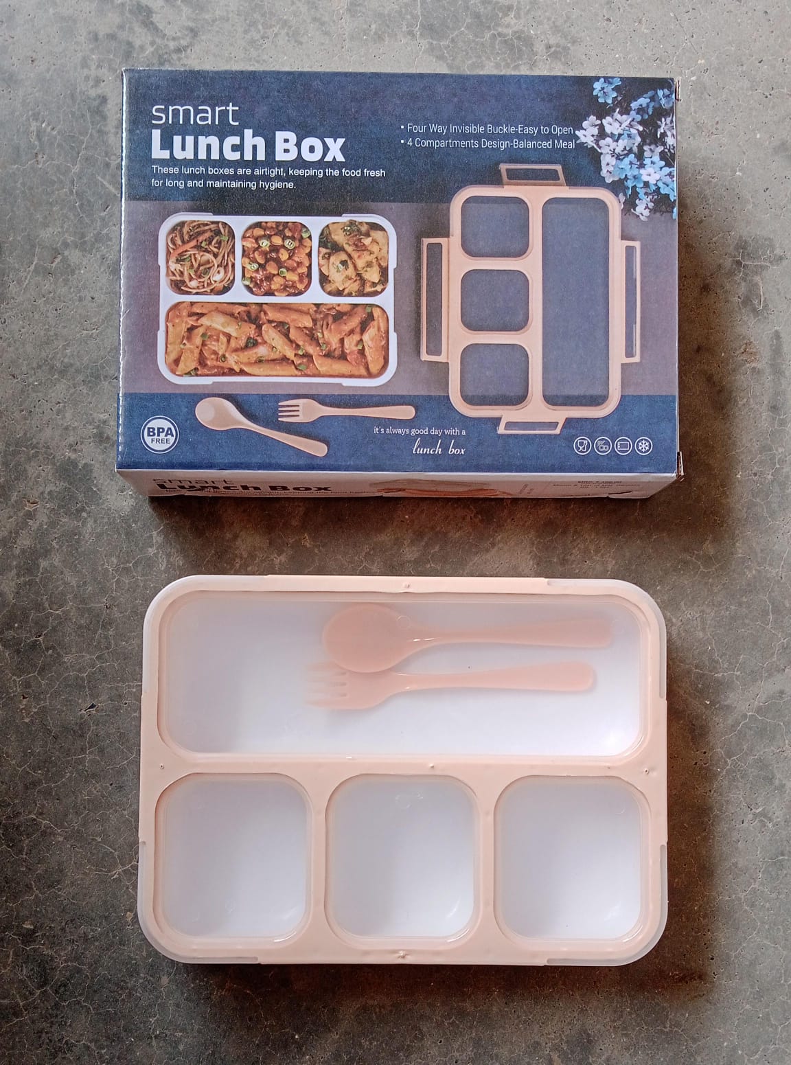 Leak-proof box with multiple compartments Leak-proof box with multiple compartments